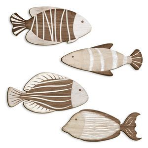 Fish Wall Decor-wooden Nautical Decor- Beach Bathroom Wall Decor Hanging Lake👋